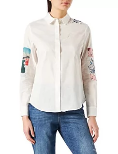 Koszule damskie - Desigual koszula damska cam_kioto, biały, XL - grafika 1