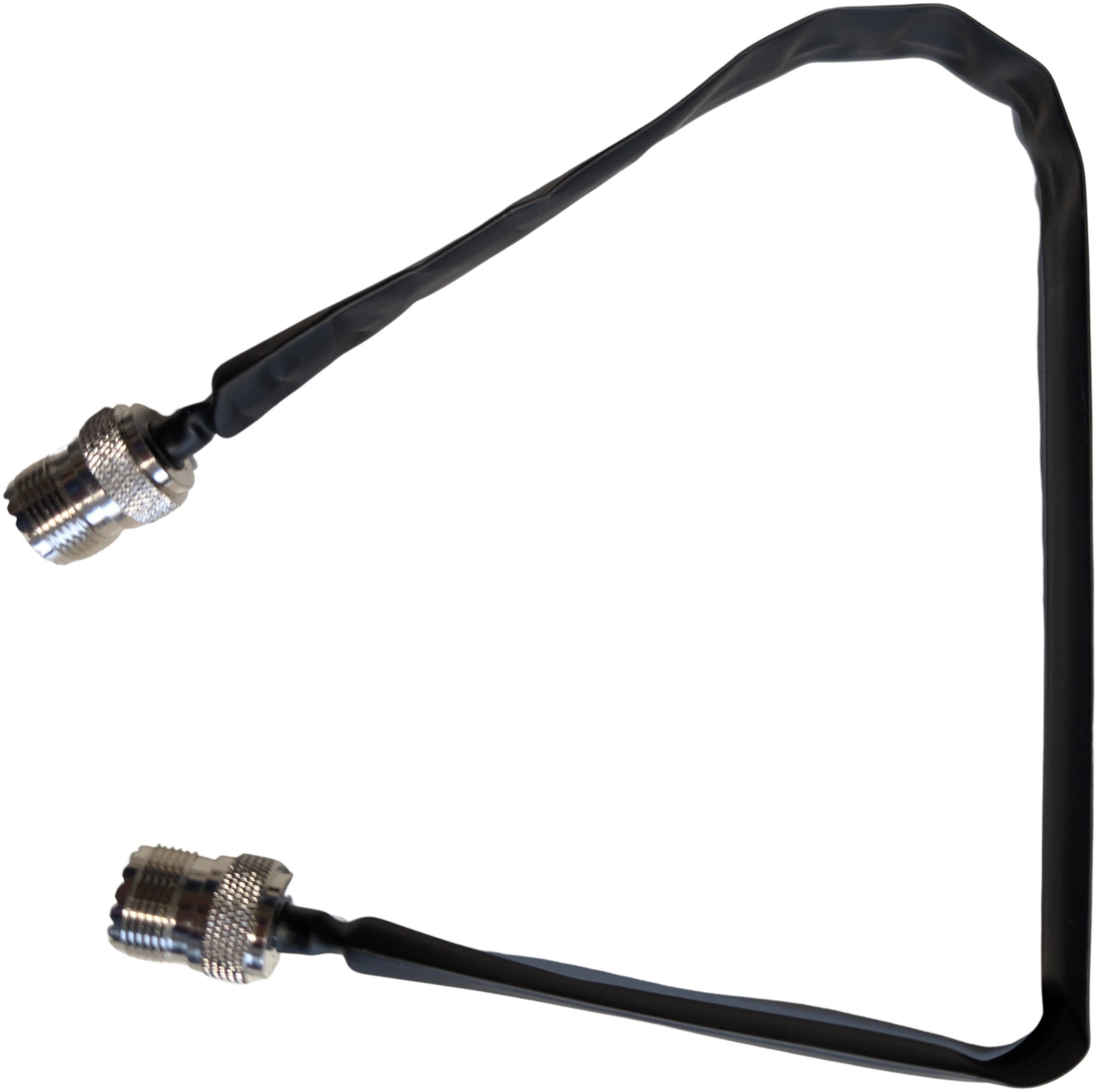 Przepust okienny 40cm do anten CB, KF, VHF, UHF - 50 Ohm, 2x gniazdo UHF / SO-239 bez wiercenia otworów