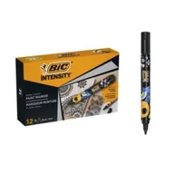 Markery permanentne - Bic Markery akrylowe Intensity Classic czarny (12szt) - miniaturka - grafika 1