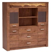 Witryny - Witryna z szufladami w kolorze jesion jasny G8-F26 - miniaturka - grafika 1