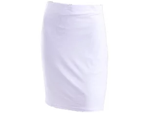 Spódnica ołówkowa z wiskozy biała - Spódnice - miniaturka - grafika 1