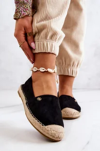 Espadryle Damskie Zamszowe Wsuwane Czarne Joaquin - Zazoo - Espadryle damskie - miniaturka - grafika 1