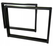 Meble modułowe i akcesoria - Nogi metalowe Do stołu Loft Industrial czarne 50x40 cm Profil 4x2 cm 2 szt - miniaturka - grafika 1