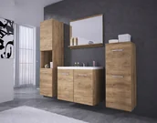 Meble łazienkowe - Zestaw mebli łazienkowych z umywalką i lustrem - miniaturka - grafika 1