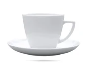 Filiżanki - Filiżanka ze spodkiem 350 ml Beata Dorota biała porcelana LUBIANA - miniaturka - grafika 1