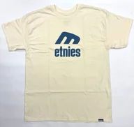 Koszulki męskie - t-shirt ETNIES ICON TEE TAN/BLUE - miniaturka - grafika 1