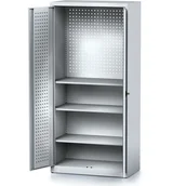 Szafy i regały magazynowe - Alfa 3 Szafa warsztatowa MECHANIC, 1950 x 920 x 500 mm, 3 półki, szare drzwi 1262651 - miniaturka - grafika 1