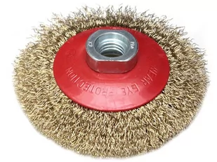 Dedra Szczotka druciana tarczowa mosiądzowana 100mm M14 F38-100 Dom001494 - Akcesoria do elektronarzędzi - miniaturka - grafika 1