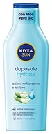 Balsamy i kremy do ciała - NIVEA SUN Latte Doposole Hydrate w butelce maxi 400 ml, krem po opalaniu z bio aloesem i kwasem hialuronowym, odświeżający i kojący krem nawilżający do ciała - miniaturka - grafika 1