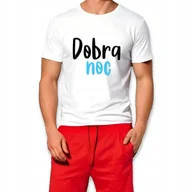 Piżamy damskie - PIŻAMA MĘSKA Bawełniana Krótki Rękaw Spodnie Zabawne DOBRANOC Wzory - XL - miniaturka - grafika 1