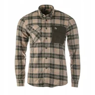 Koszule męskie - Koszula męska Tagart Alaska flanelowa beżowa w zieloną kratę 4XL - miniaturka - grafika 1