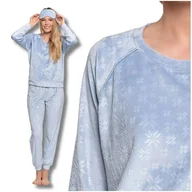 Akcesoria do bielizny - Ciepła Piżama Damska Opaska Na Oczy Zimowa W Śnieżynki Welurowa Moraj Xl - miniaturka - grafika 1