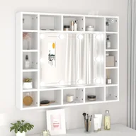 Toaletki - Lumarko Szafka z lustrem i oświetleniem LED, biała, 91x15x76,5 cm - miniaturka - grafika 1
