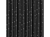 Słomki do napojów - Słomki rurki czarne w srebrne kropki - 10 szt. - miniaturka - grafika 1