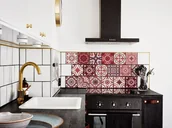 Naklejki na ścianę - Naklejki na kafelki Różowa Talavera - miniaturka - grafika 1