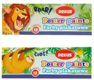 Przybory szkolne - Farby plakatowe 12 kolorów 20ml Rexus - Beniamin - miniaturka - grafika 1