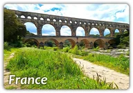 Magnesy - FRANCJA - Pont du Gard - Prowancja - France - Akwedukt - Magnes na lodówkę - miniaturka - grafika 1