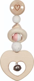 Drewniana zawieszka Serduszko z dzwoneczkiem Goki Baby - Zabawki sensoryczne - miniaturka - grafika 1