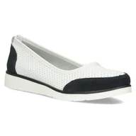 Baleriny - Buty baleriny damskie skórzane Filippo DP4524 białe-40 - miniaturka - grafika 1