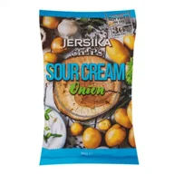 Chipsy - Jersikas Chipsy ziemniaczane o smaku kwaśnej śmietany i cebuli 90 g - miniaturka - grafika 1