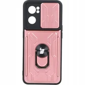 Etui i futerały do telefonów - Bizon Etui Case CamShield Card Slot Ring Oppo Reno 7 5G jasnoróżowe BCCSCSROPR75GLPN - miniaturka - grafika 1