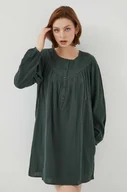 Sukienki - Pepe Jeans sukienka bawełniana INDIA kolor zielony mini rozkloszowana - miniaturka - grafika 1