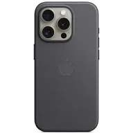 Plecaki szkolne i tornistry - Etui z tkaniny FineWoven z MagSafe do iPhonea 15 Pro - czarne - miniaturka - grafika 1