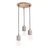 Lampy sufitowe - Britop Lampa wisząca CESAR 3 punktowa dąb olejowany szary beton, 1899374R 1899374R - miniaturka - grafika 1