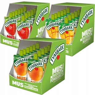 Tymbark Mus 100% z owoców ix 3 smaków 120g x 36 sztuk - Koncentraty warzywne, przeciery - miniaturka - grafika 1