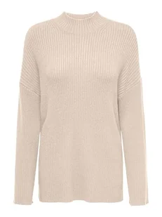 ONLY Sweter w kolorze beżowym - Swetry damskie - miniaturka - grafika 1