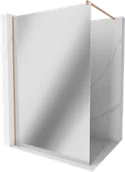 Ścianki i drzwi prysznicowe - Mexen Kioto ścianka prysznicowa Walk-in 110 x 200 cm, lustro 8 mm, miedź szczotkowana - 800-110-101-65-50 - miniaturka - grafika 1