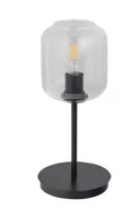 Lampy stojące - Sigma czarna lampa stołowa w stylu loft SHINE 50258 lampka nocna z przezroczystym kloszem do sypialni 50258 - miniaturka - grafika 1