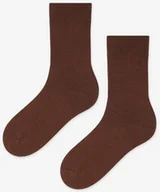 Skarpetki męskie - Skarpetki męskie garniturowe z bawełny brązowe Exceptional Cerber - miniaturka - grafika 1