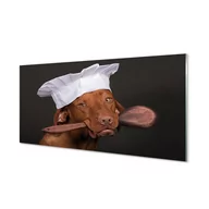 Dekoracje domu - Szklany lacobel z grafiką Pies kucharz 120x60 cm - miniaturka - grafika 1