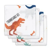 Pieluchy - Jollein 4 pieluszki niemowlęce Hydrophilic 70x70 cm Dinozaury DINOSAUR - miniaturka - grafika 1