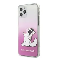 Etui i futerały do telefonów - Karl Lagerfeld KLHCP12MCFNRCPI iPhone 12 6,1" Max/Pro różowy/pink hardcase Choupette Fun - miniaturka - grafika 1