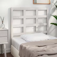 Inne meble do sypialni - Lumarko Wezgłowie łóżka, białe, 105,5x4x100 cm, lite drewno sosnowe - miniaturka - grafika 1