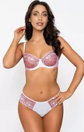 Majtki damskie - Fiori figi damskie klasyczne z haftem, Kolor biało-różowy, Rozmiar S, PariPari Lingerie - Primodo.com - miniaturka - grafika 1