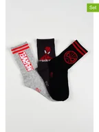 Skarpetki damskie - Spiderman Skarpety (3 pary) "Spider-Man" w kolorze szaro-czarnym - miniaturka - grafika 1