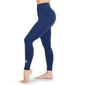 Spodnie rowerowe - LEONE 1947, Legginsy z logo damskie, niebieskie, M, ABX125 - miniaturka - grafika 1