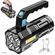 Latarki - Latarka Szperacz Genetic System (zasięg do 600m.!!) - 4x LED CREE T6 + Światło PANEL COB + SOS. - miniaturka - grafika 1
