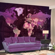 Fototapety - Fototapeta samoprzylepna - Fioletowa mapa świata (rozmiar 98x70) - miniaturka - grafika 1