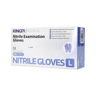 Rękawiczki jednorazowe - Kingfa Medical, Jednorazowe rękawiczki z nitrylu, Fioletowy, rozmiar L, 100 szt. - miniaturka - grafika 1