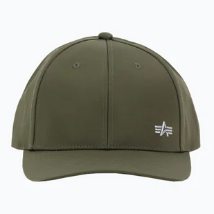 Czapka z daszkiem męska Alpha Industries Metal Label dark olive WYSYŁKA W 24H 30 DNI NA ZWROT - Czapki damskie - miniaturka - grafika 1