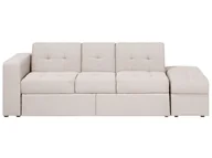 Sofy i kanapy - Beliani Sofa z funkcją spania beżowa FALSTER - miniaturka - grafika 1