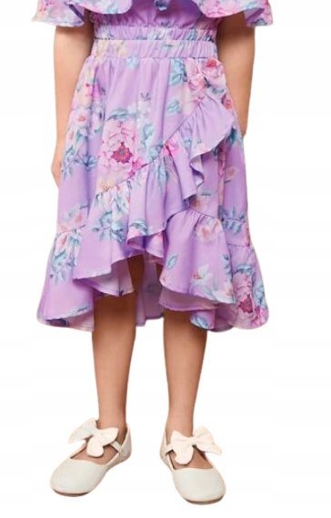 SHEIN SPÓDNICA DZIEWCZĘCA W KWIATY 104 CM 1VBQ