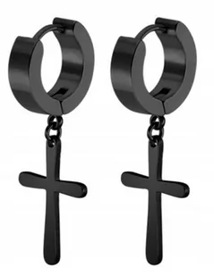 Huggie Kolczyki Do Uszu, Kółko Krzyż Punk Ss316L - Kolczyki - miniaturka - grafika 1