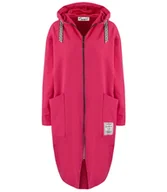 Bluzy damskie - Cienka długa bluza z dłuższym tyłem i kapturem PAOLA - Empik - miniaturka - grafika 1