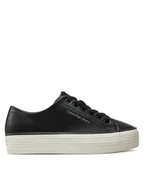 Trampki damskie - Calvin Klein Jeans Tenisówki Bold Vulc Flatf Low Lth In YW0YW01633 Czarny - miniaturka - grafika 1