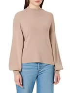 Bluzy damskie - bestseller a/s VMNANCY bluza damska z wysokim dekoltem Volume Blouse GA Boo, Silver Mink, XS - miniaturka - grafika 1